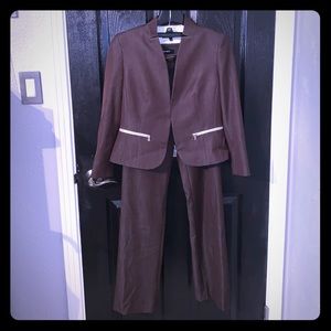 Nine West Brown Pant Suit